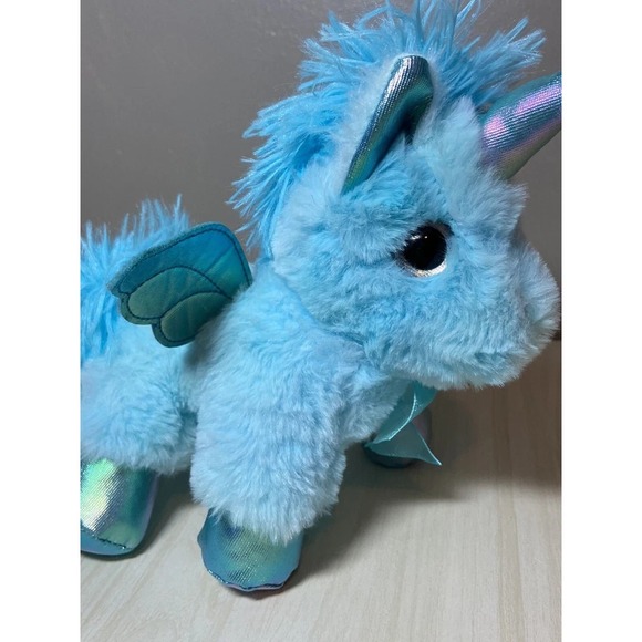 Walmart Other - Plush 7" HOLIDAY‎ TIME Teal Unicorn PEGASUS UNICORN PLUSH glittery EYES LOVEY